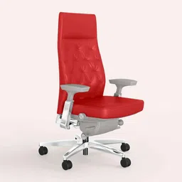 godrej interio Posture Perfect Leather Office Adjustable Arm Chair image 1