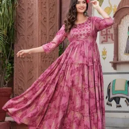 gungun Rayon Blend Stitched Anarkali Gown-picture-14