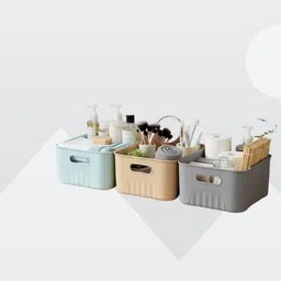 shivalay Plastic Multipurpose Organized Plastic Medium Size Storage Basket Storage Basket-picture-25