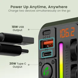 portronics v5.0 Car Bluetooth Device with Car Charger image 4