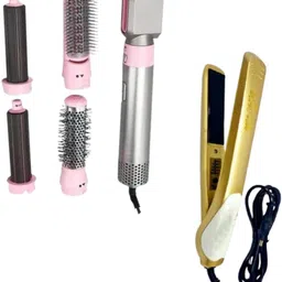 TechKing Combo C634 - Baby Pink 5 in 1 Hair Styler Hair Straightner for Women Hair Styler-picture-25