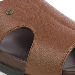 WALKWAY by Metro Men Synthetic Brown Sliders image 2