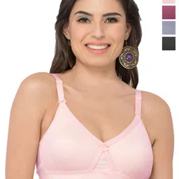 College Girl Cg1304 Pack Of 4 Cotton Full Coverage Lightly Padded Minimizer Bra-picture-14
