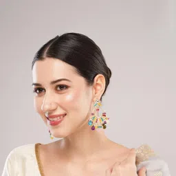 VATSALYA creation Gold-Plated Alloy Earrings-picture-13
