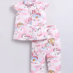 NAUTI KIDZ Girls Printed Night suit-image-24