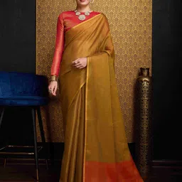 all about you Solid Zari Saree With Unstitched Blouse-picture-13