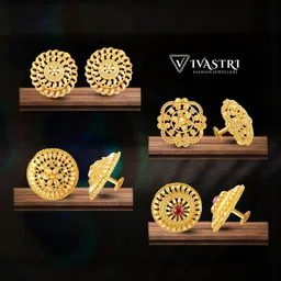 VIVASTRI Women Gold-Plated Alloy Earrings-picture-10