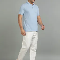 Richlook Men Solid Polo Collar Cotton T-shirt image 5