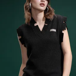 ESPYR By Tokyo Talkies Women Sleeveless Pullover Sweater-image-64