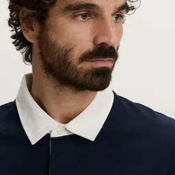 Marks & Spencer Men Colourblocked Polo Collar T-shirt image 4