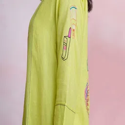 THE HOUSE OF HEMP Zen Sage Women Linen Shirt Dress image 2