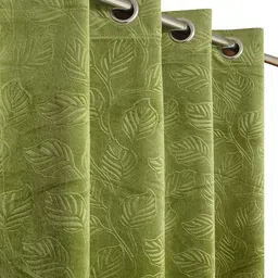 Galaxy Home Decor Green Set of 2 Room Darkening Window Curtain-image-67