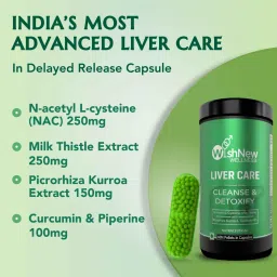 WishNew Wellness LIVER CARE Advanced Formula, 60 Vegetarian Capsules | Comprehensive Liver Detox & Health Support | 2 Capsules Daily Serving image 3