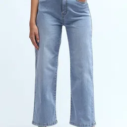 U.S. Polo Assn. Women Women Wide Leg High-Rise Light Fade Stretchable Jeans-picture-19
