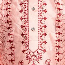 HUMAN CHOICE Kids-Boys Embroidered Dupion Silk Kurta Sets image 4