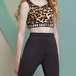 INCLUD Girls Printed Round Neck Top With Leggings image 5