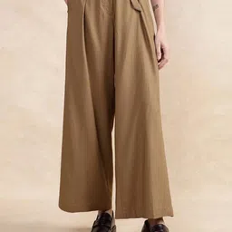 RAREISM Women Loose Fit High-Rise Pleated Trousers-image-31
