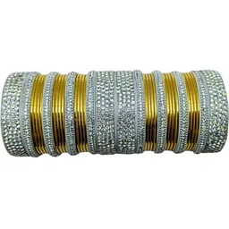 RENOY Set Of 36 Stones Studded & Beaded Bangles-picture-36