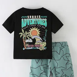 Xsole Boys Printed Round Neck T-Shirt With Shorts-picture-31