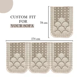 RUBOXA Cream-Coloured Cotton Sofa Cover image 3