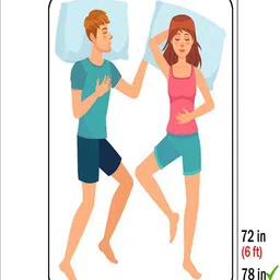 HOKIPO Blue & White Geometric 130 TC Queen Bedsheet with 2 Pillow Covers image 2