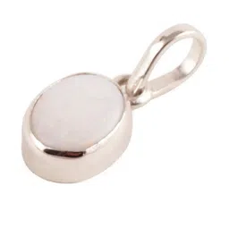 AURRA STORES Silver-Plated Australian Opal White Stone Pendant-picture-33