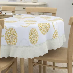 IC ICONIC CHOICE White & Beige Printed Table Cover-picture-41