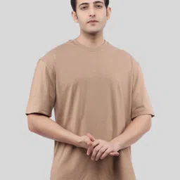 wild elephant Beige Cotton Round Neck Three-Quarter Sleeves T-shirt-picture-30