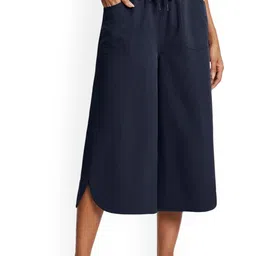 Outzidr Women Classic Low-Rise Culottes Trousers-image-99