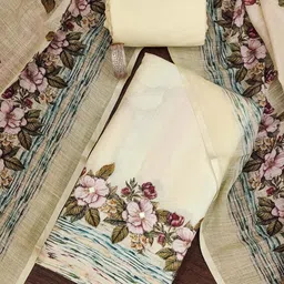 SAINOOR Printed Pure Cotton Semi-Stitched Dress Material-image-35