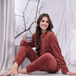 Uttam Women Round Neck T-shirt & Pyjamas Night suit-picture-24