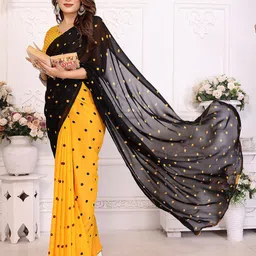 Moda Rapido Polka Dot Printed Half & Half Saree image 3