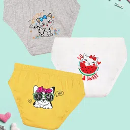 NUSYL Girls Pack of 3 Printed Cotton Basic Briefs NUGCBRFPO3.0002-picture-25