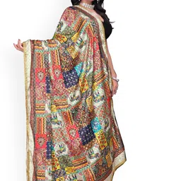 Kemza Selection Of 2 Mirror Work Dupattas Yellow Set image 3