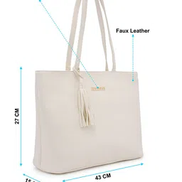 DressBerry X CAPRESE Scotty Off White Structured Tote Bag -Small image 2