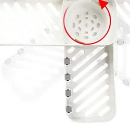 TAGVE White Solid Plastic Bath Accessories Set image 2