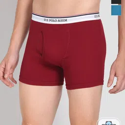 U.S. Polo Assn. Men Pack of 3 Pure Cotton 1667 Trunks I667-WZB-P3-picture-20