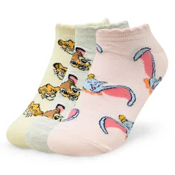 Balenzia x Disney Pack Of 3 Printed Cotton Ankle Length Socks-image-41