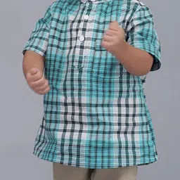 Biglilpeople Boys Standard Opaque Checked Casual Shirt image 2