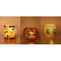 1ST TIME White & Red 3 Pieces Cylindrical Shaped Candle Holders-picture-27