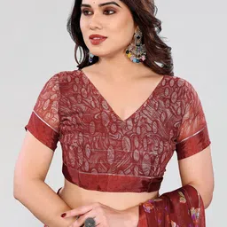 Moda Rapido Floral Poly Georgette Designer Saree image 5