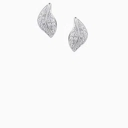 GIVA 92.5 Silver Breeze Leaf Drop Earrings image 3