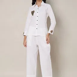 BCZ Style Women Embroidered Shirt With Trousers Co-Ord Set-picture-28