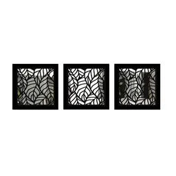 Art Street Set Of 3 Black Square Shape Decorative Wall Decor image 2