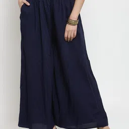 Clora Creation Women Pack Of 3 Flared Knitted Ethnic Palazzos image 3