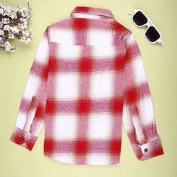 V-Mart Boys Checked Spread Collar Cotton Shirt image 4