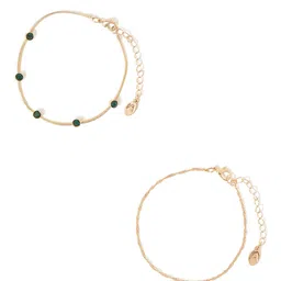 Accessorize Set Of 3 Stone-Studded Anklets image 2