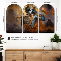 Livin'luxe Multicoloured MDF Religious Wall Paintings image 3