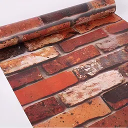 WOLPIN Brown & Orange-Colored Printed Self-Adhesive Wallpaper-picture-14