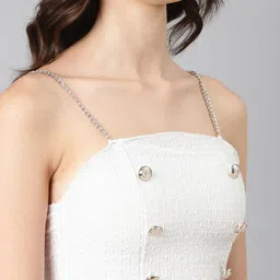 SHOWOFFFF Smocked Crop Top image 4